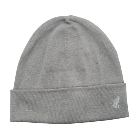 Polo Beanie Embroidered Pony Grey