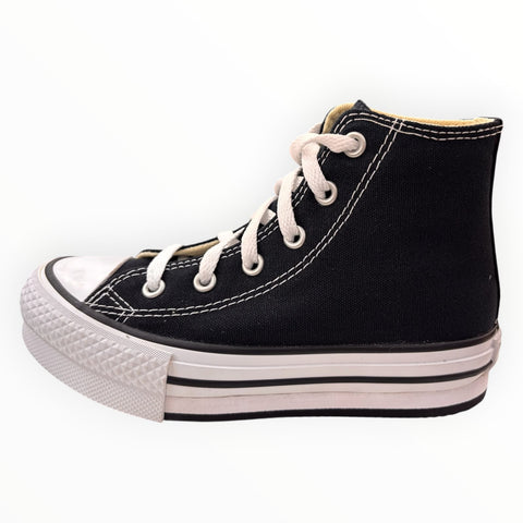 Converse School Kids Chuck Taylor All Star Hi Eva Lift Black And White