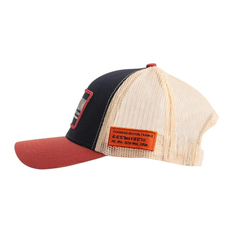 Palladium Trucker Cap | Navy/Orange