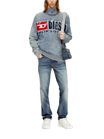 Diesel Knitwear K-Fronzi Logo Patch Blue