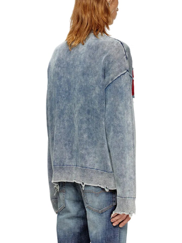 Diesel Knitwear K-Fronzi Logo Patch Blue
