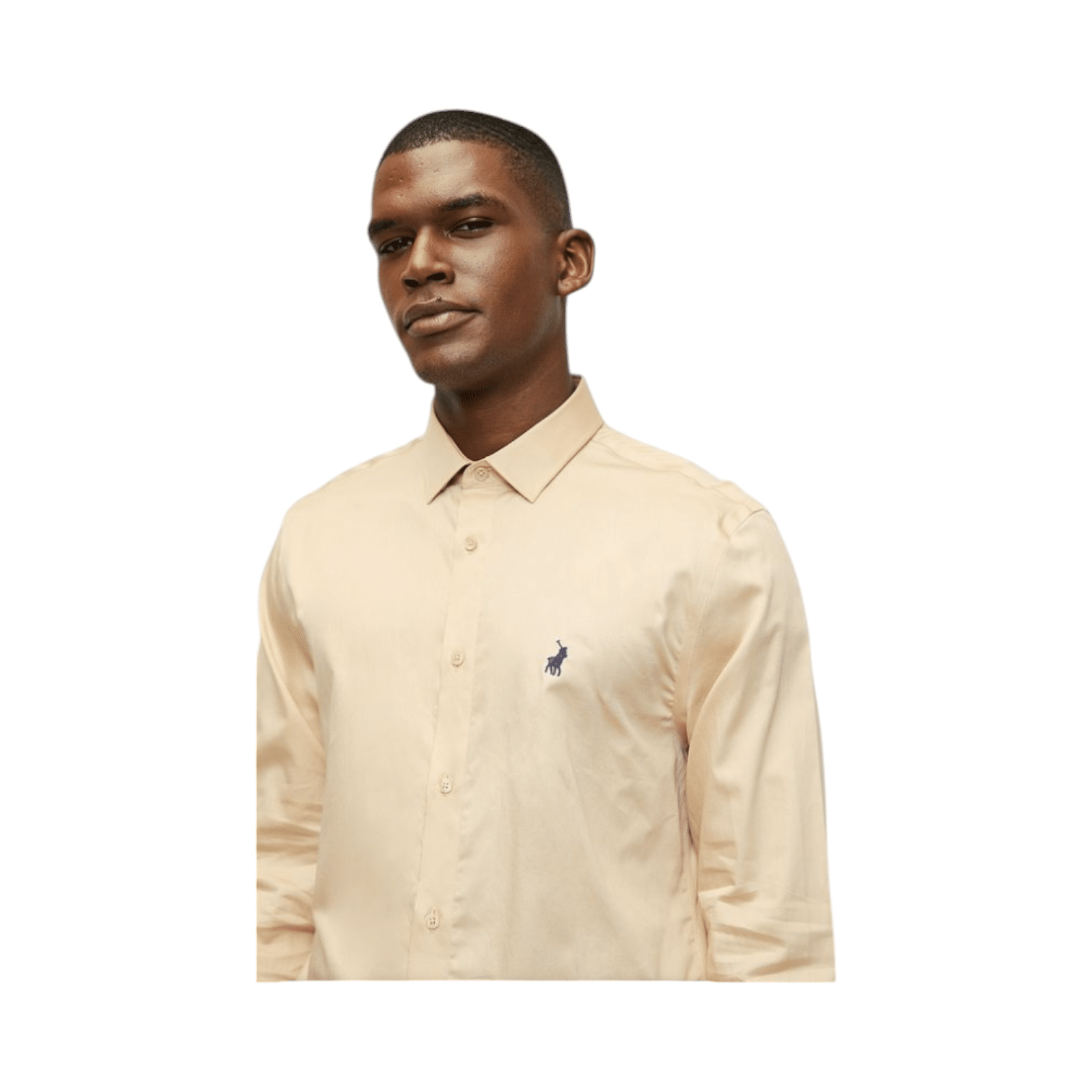 Polo LS Shirt Sateen Mid Stone