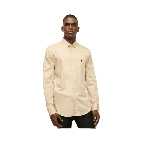 Polo Shirt Mens Long-Sleeve Essential Sateen Mid Stone