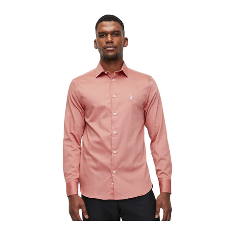 Polo Greig Essential Sateen Long Sleeve Shirt - Pink