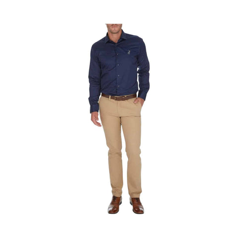 The Polo Poplin Slim Fit Button Down Shirt – Navy Blue
