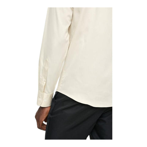 Polo Shirt Mens Long-Sleeve Essential Sateen Light Stone