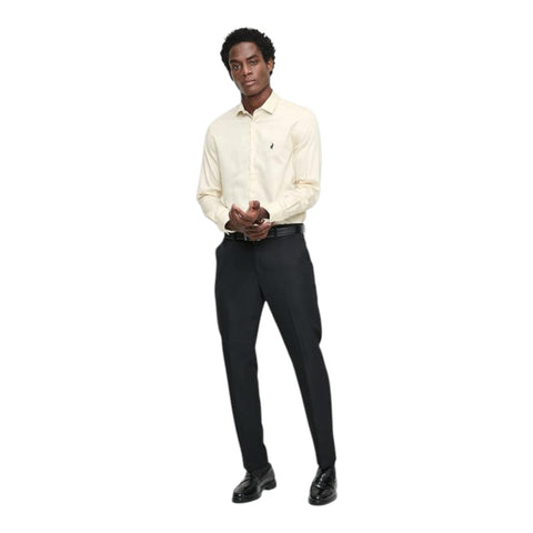 Polo Shirt Mens Long-Sleeve Essential Sateen Light Stone