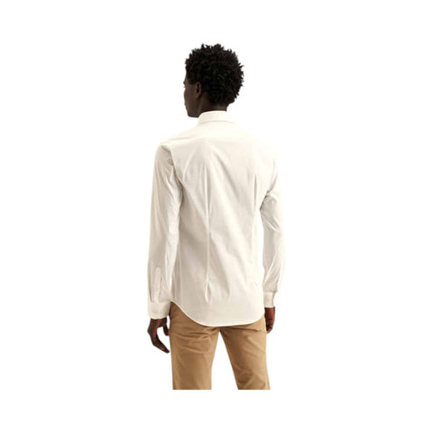 Polo Shirt Mens Greig Long-Sleeve Custom Fit White