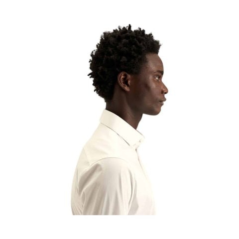 Polo Shirt Mens Greig Long-Sleeve Custom Fit White