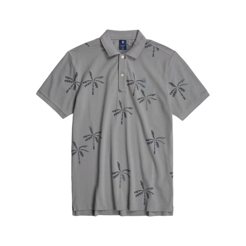 G Star Golfer Dunda Slim Palm Tree Grey