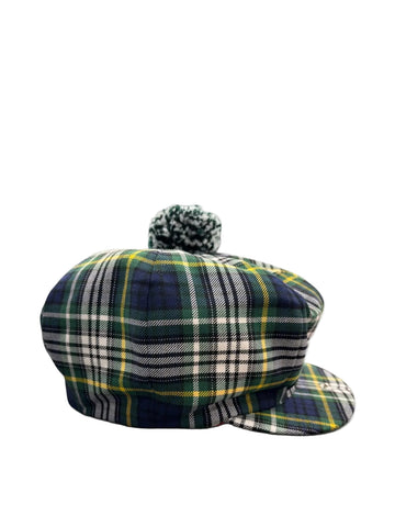 Knox Newspaper Cap Tartan Green