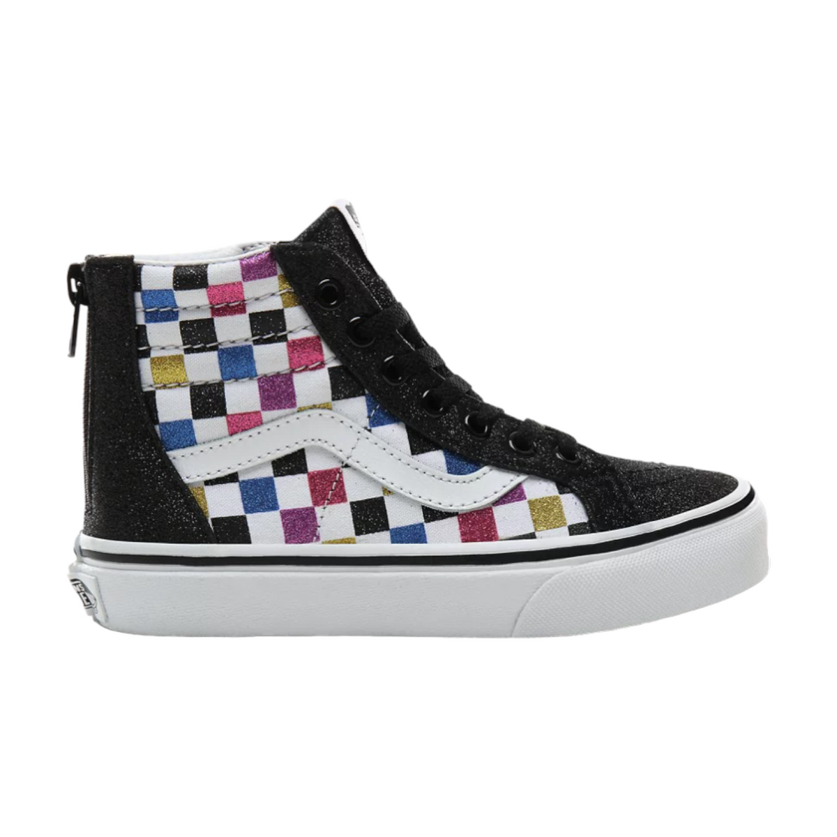 Vans Kids Sk8-Hi Glitter Checkerboard