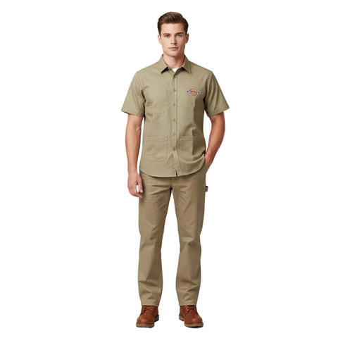 Dickies Shirts Short Sleeve Jordan Khaki
