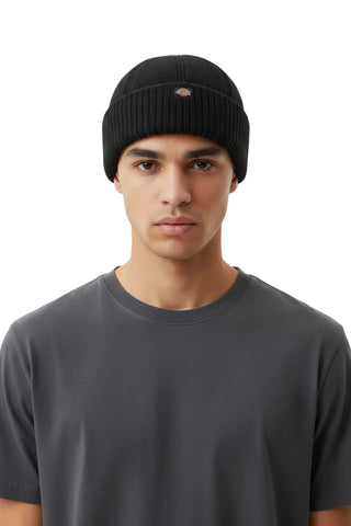 Dickies Garnett Fisherman Beanie in Black.