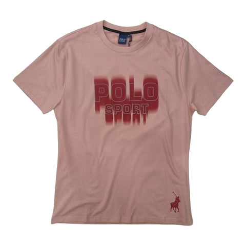 Polo T-Shirt Sport Blured Logo Pink