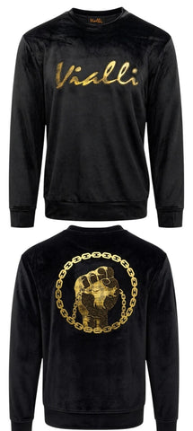 Vialli Sweattop Melingoo Suede Black