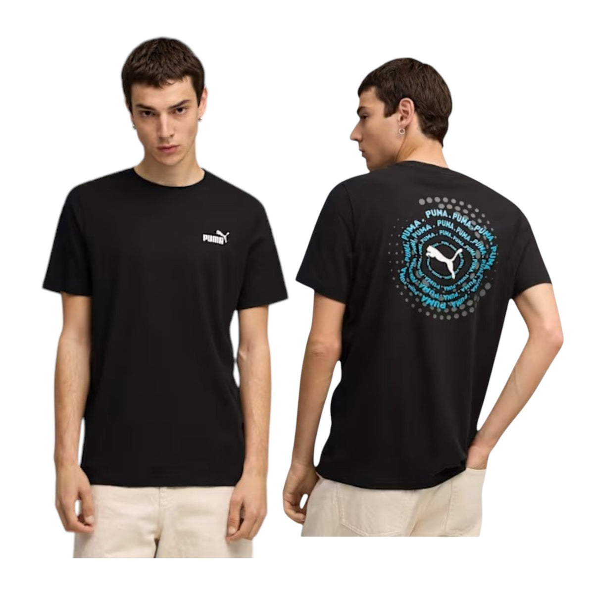Puma Crew Neck Graphic Execution Regular Fit Tee - Black