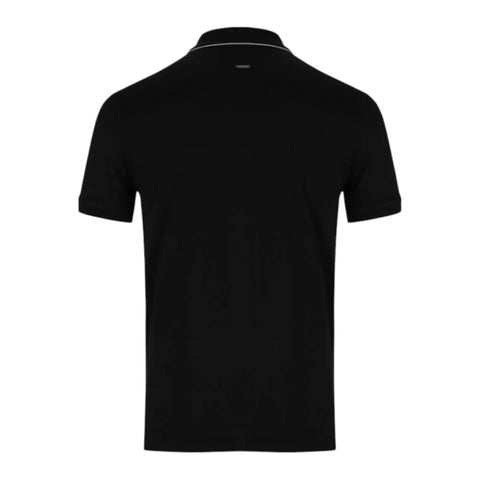 Polo Mercerised Cotton Custom Fit Short Sleeve Tipped Golfer - Black