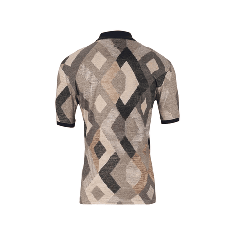 Polo Golfer Mercerized Geometric Lt Brown