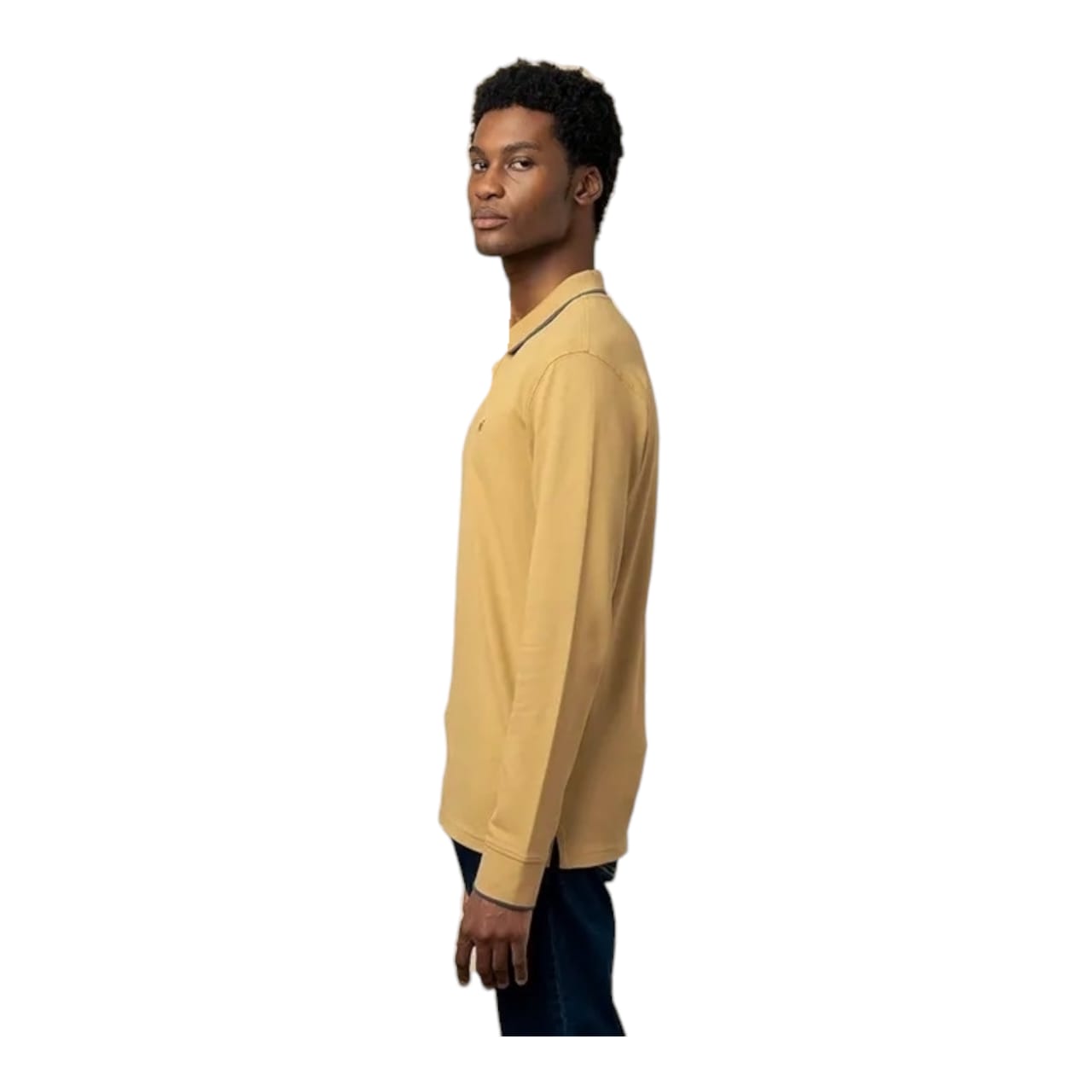 Polo Long Sleeve  Pique Golfer - Stone