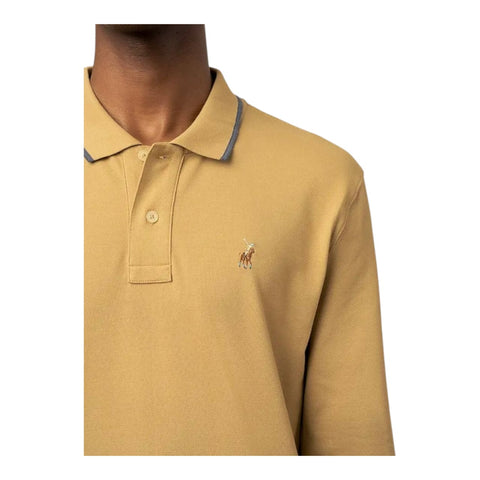Polo Long Sleeve  Pique Golfer - Stone