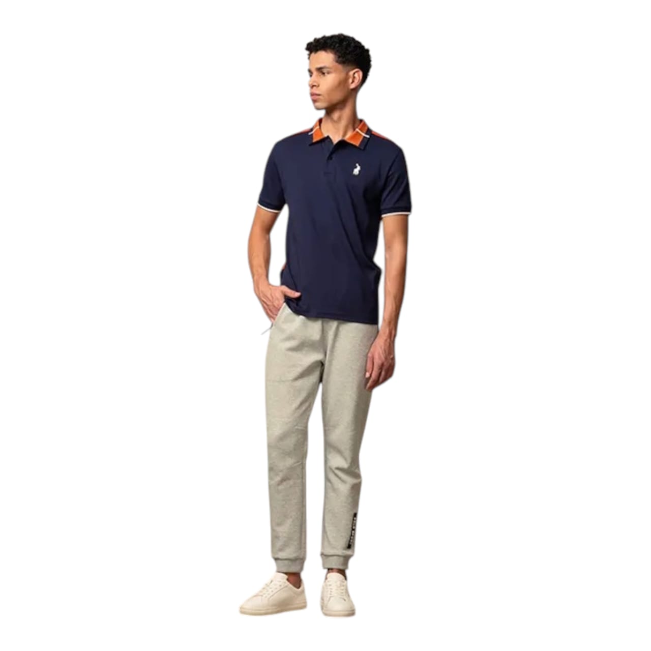 Polo Sport Colour Block Golfer - Navy & Orange