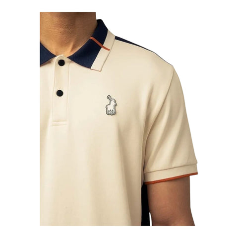 Polo Golfer Sport Colour Block White