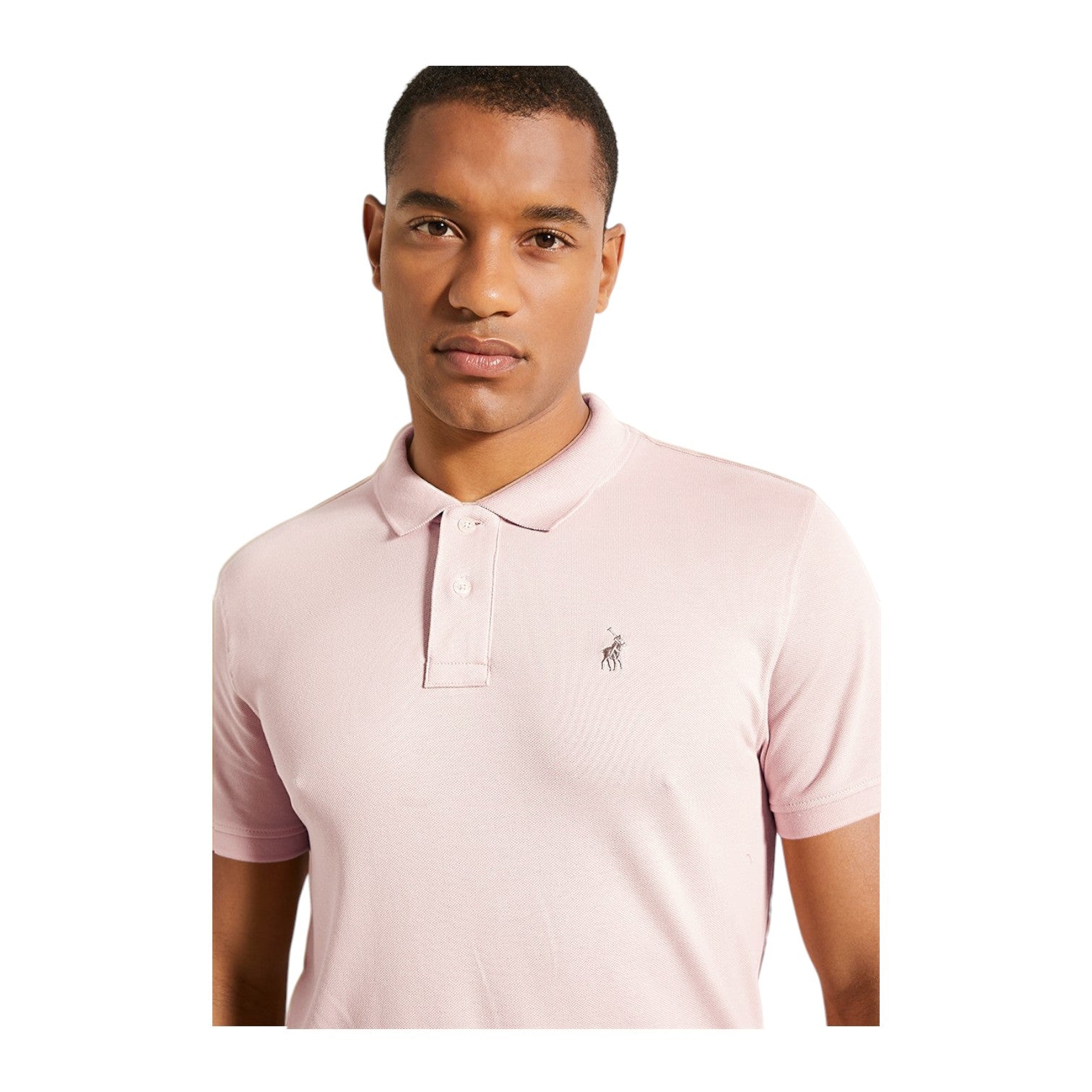 Polo Mens Essential Pique Ss Golfer - Light Pink