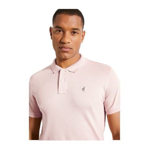 Polo Mens Essential Pique Ss Golfer - Light Pink