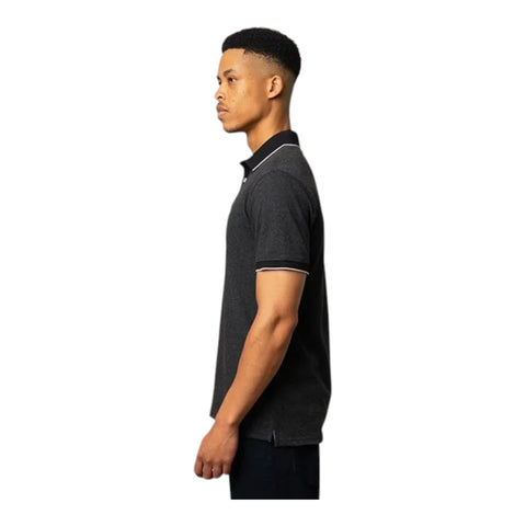 Polo Tipped Custom Fit Short Sleeve Golfer - Melange