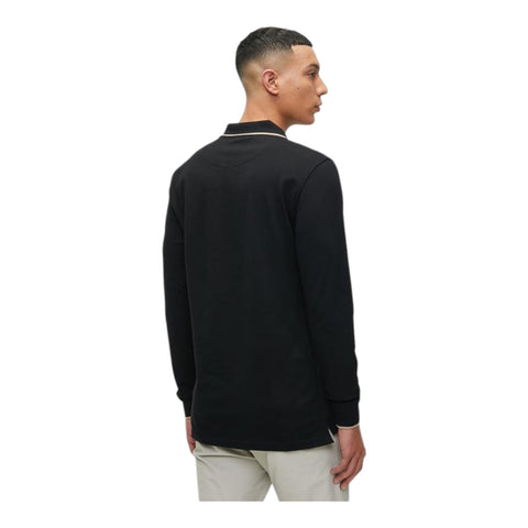 Polo Long Sleeve Pique Golfer - Black