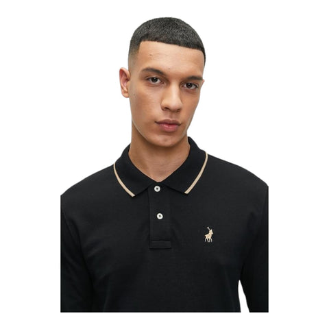 Polo Long Sleeve Pique Golfer - Black