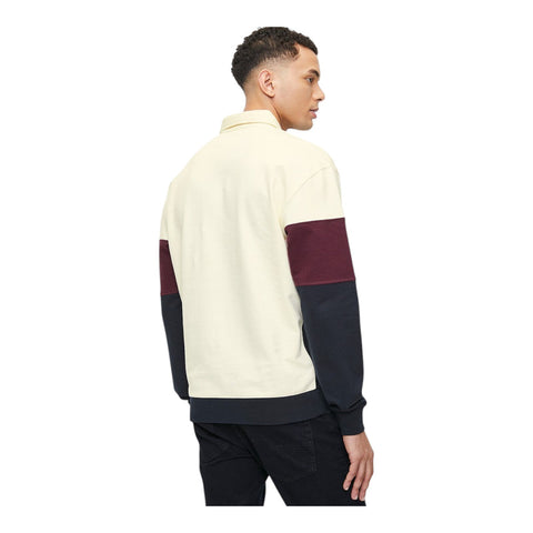 Polo Golfer Sweater L/S Colour Block Cream/Burgandy