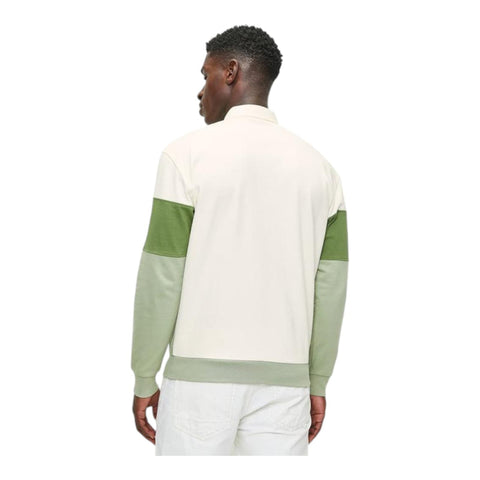 Polo Golfer Sweater L/S Colour Block Beige/Green