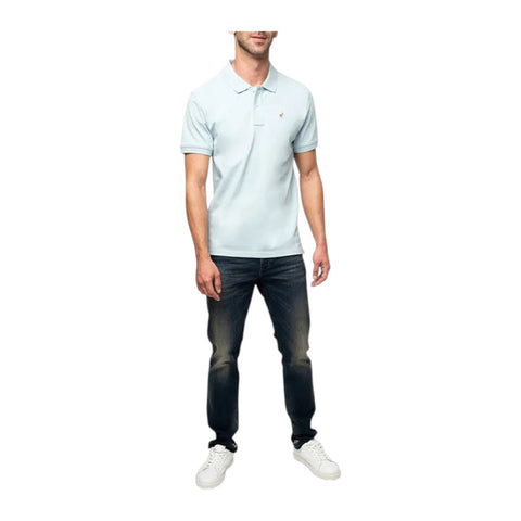 Polo Mens Essential Pique Ss Golfer - Light Blue