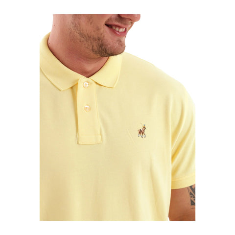 Polo Mens Essential Pique Ss Golfer - Light Yellow