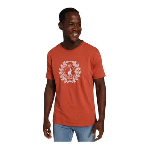Polo T-Shirt Crest Flock Orange