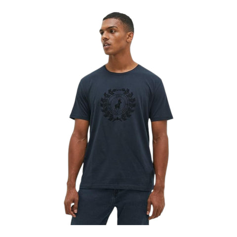 Polo T-Shirt Crest Flock Navy