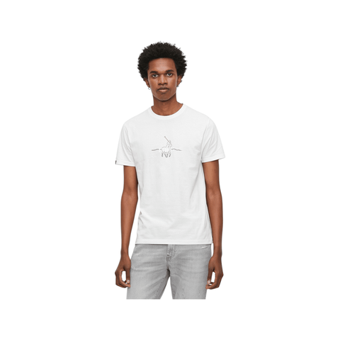 Polo T-Shirt Graphic Logo Bold White