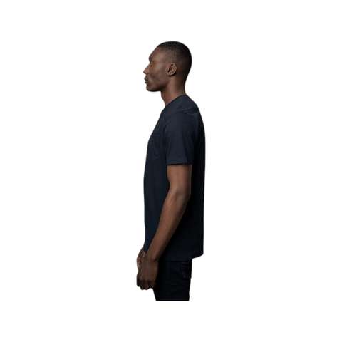 Polo T-Shirt Hd Printed Pocket Navy