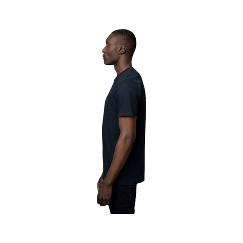 Polo T-Shirt HD Printed Pocket SS Navy
