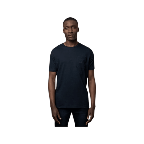 Polo T-Shirt Hd Printed Pocket Navy