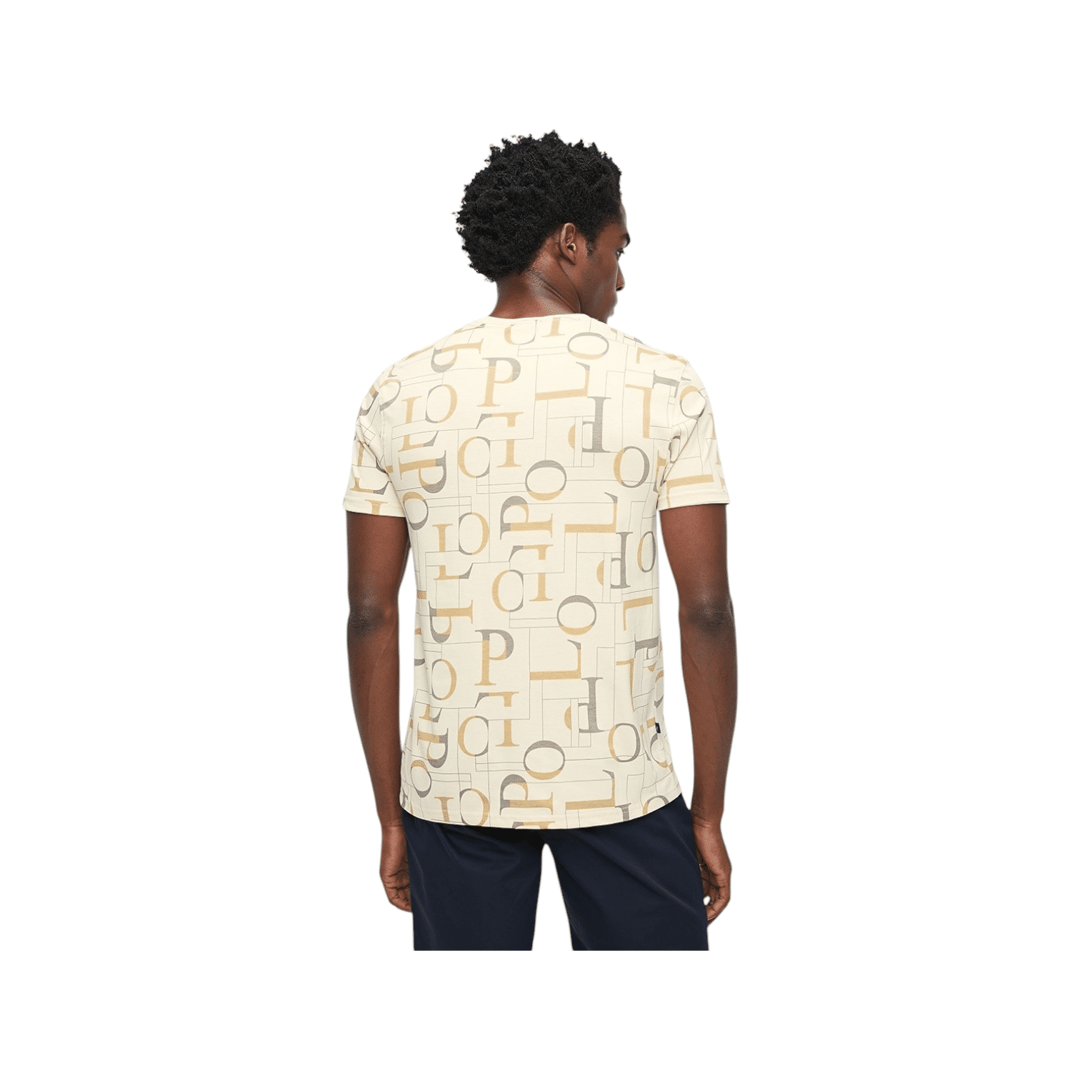 Polo T-Shirt AOP Camel