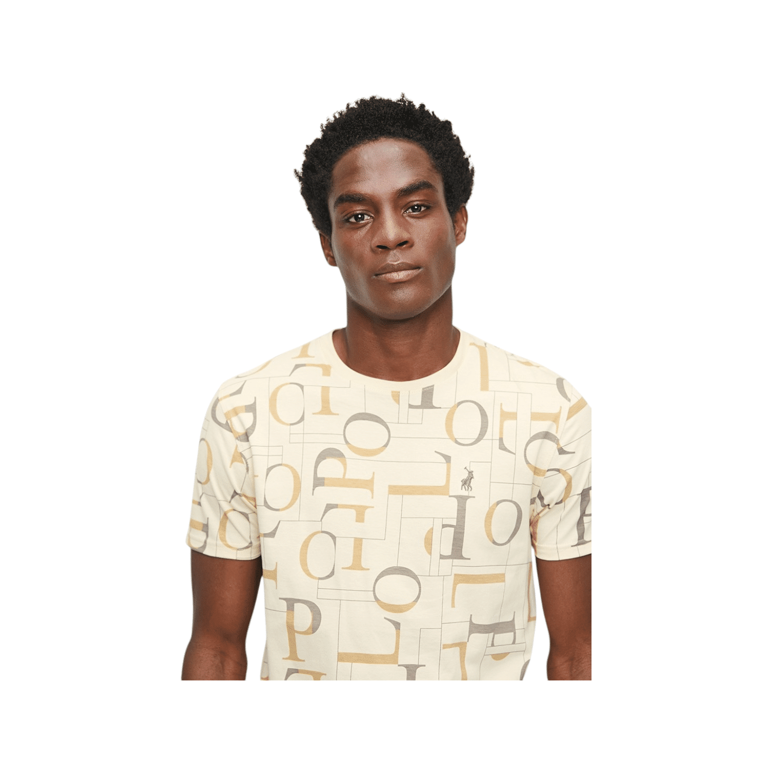 Polo T-Shirt AOP Camel