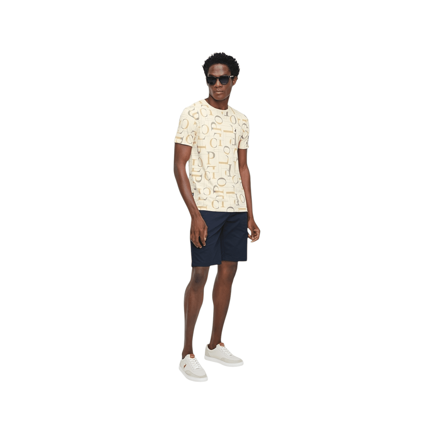 Polo T-Shirt AOP Camel