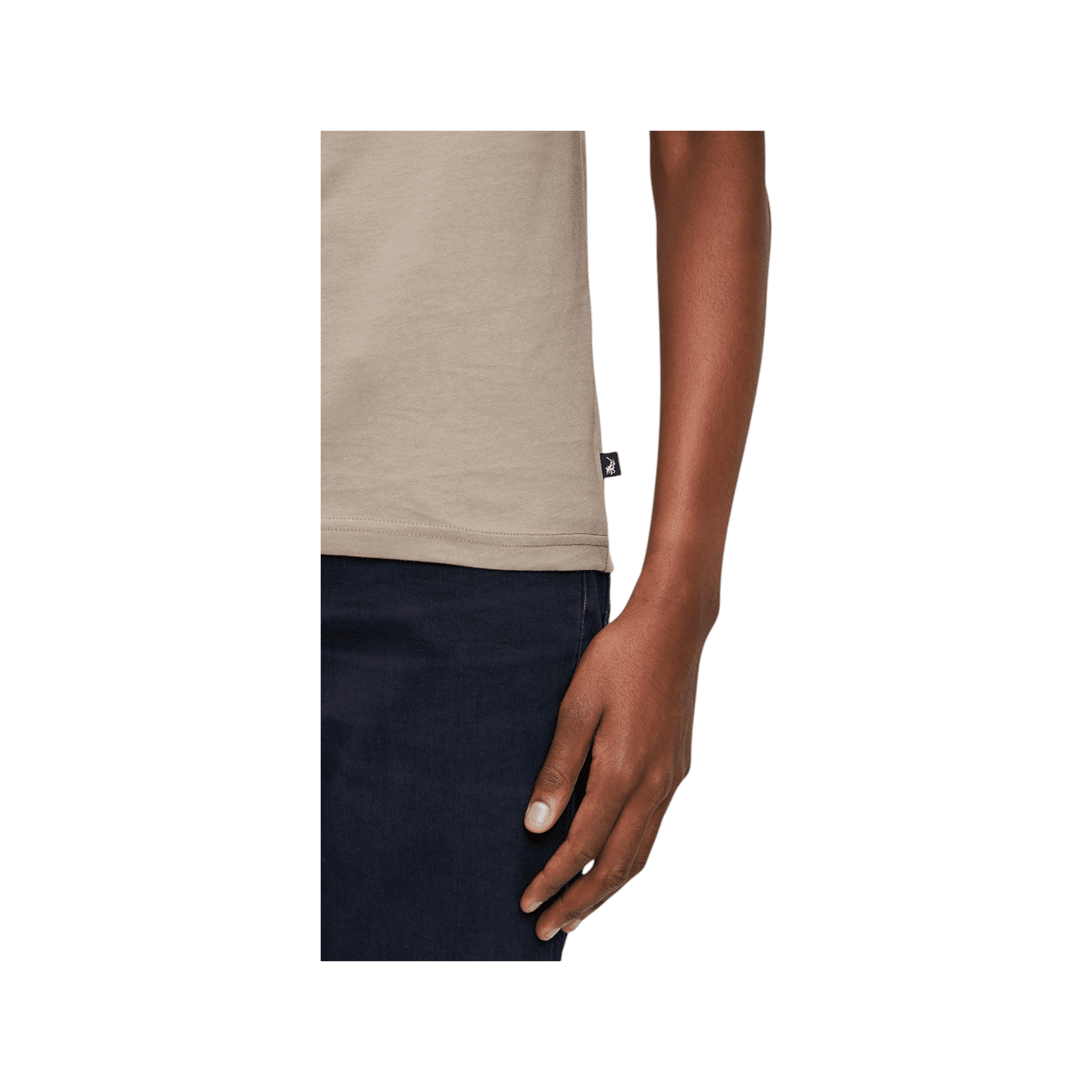 Polo T-shirt Bold Logo Printed Taupe