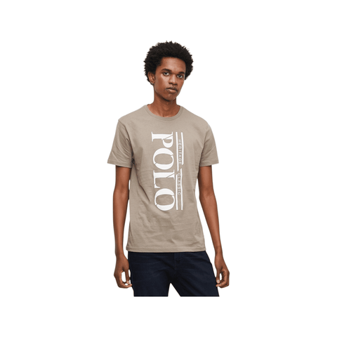 Polo T-Shirt Bold Logoi Printed Taupe