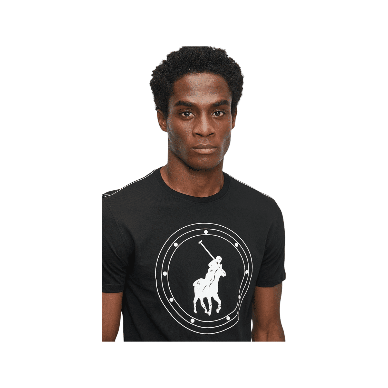 Polo T-Shirt Type Printed Black
