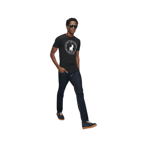 Polo T-Shirt Type Printed Black