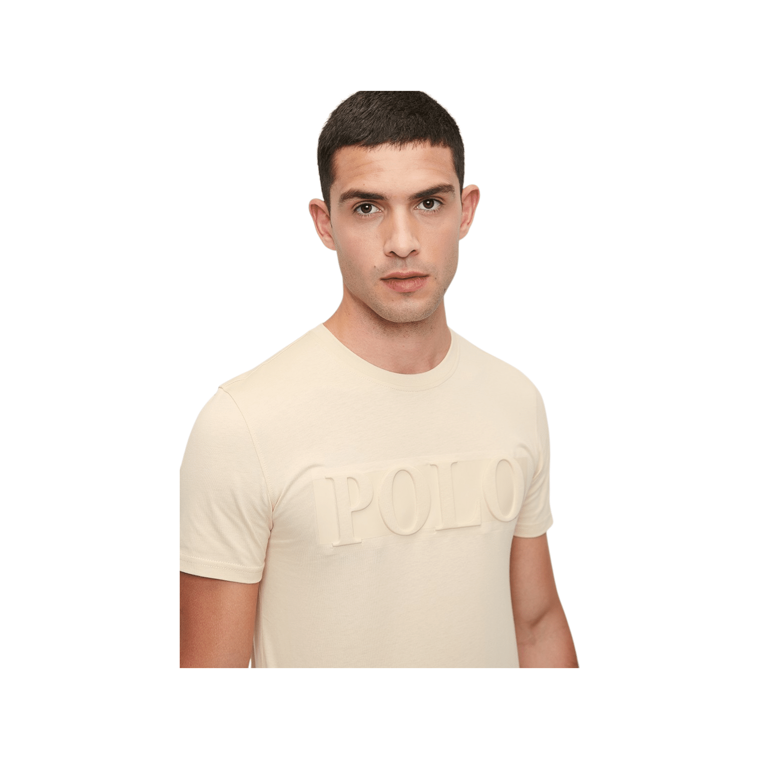 Polo T Shirt Embossed SS Stone